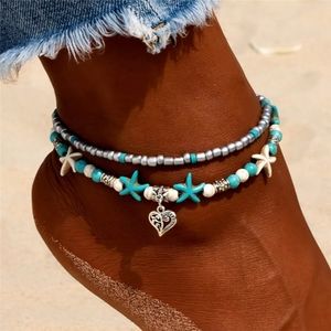 Boho Starfish Turquoise Beads Sea Turtle A…